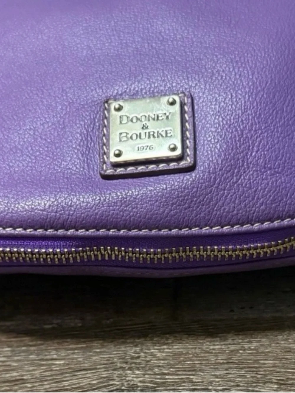 Dooney & Bourke Luna Purple Expandable Hobo Bag